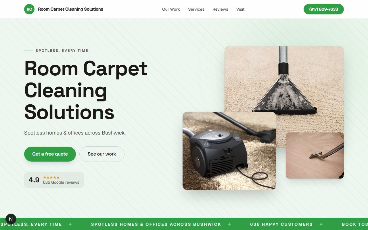 A cleaning website we built