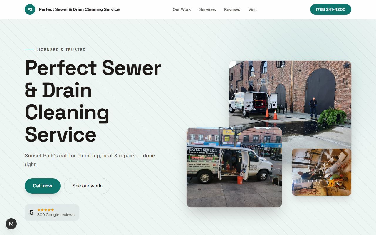 A plumbing website we built